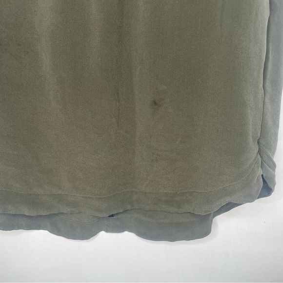 Madewell Olive green silk skirt, Medium - Picture 2 of 6